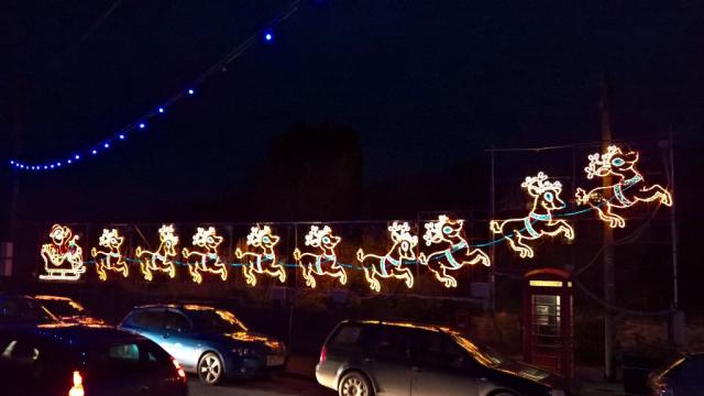 Santa and Sleigh | Angarrack Christmas Lights